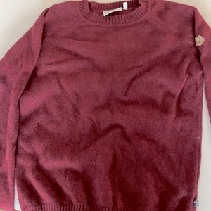 Fjallraven Ovik re-wool sweater in burgundy